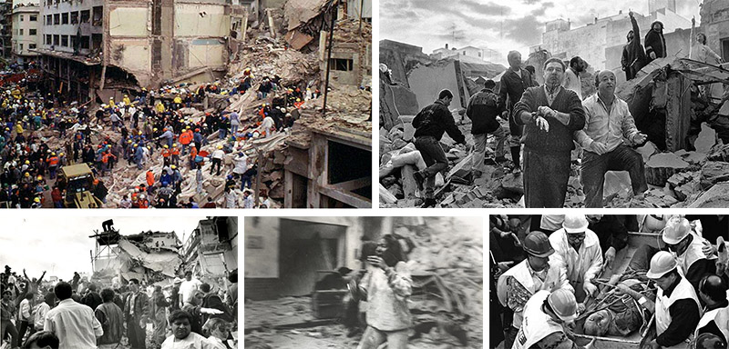 ****nacp2NOTICIAS ARGENTINASBAIRES, NOVIEMBRE 9: Fotografia de archivo del atentado a la AMIA ocurrido el 18 de Julio de 1994 en el que  murieron 85 personas.  El fiscal Alberto Nisman anunciÃ³ esta tarde que "se identificÃ³ al conductor suicida" que estrellÃ³ una camioneta cargada de explosivos contra el edificio de la AsociaciÃ³n Mutual Israelita Argentina (AMIA) en 1994.Foto: ARCHIVO NA.****